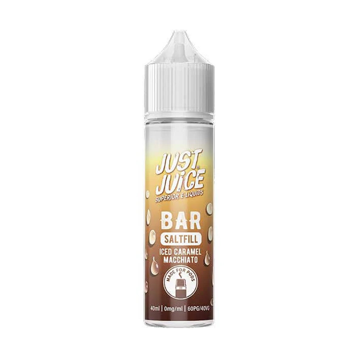 Ice Caramel Macchiato Just Juice Bar Saltfill Shortfill E-liquid 40ml