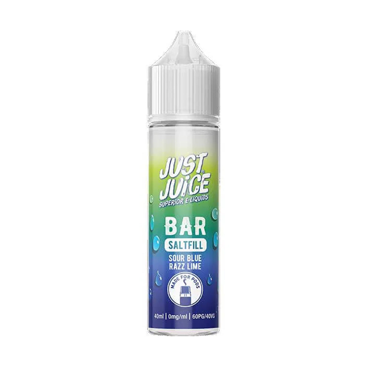 Sour Blue Razz Lime Just Juice Bar Saltfill Shortfill E-liquid 40ml