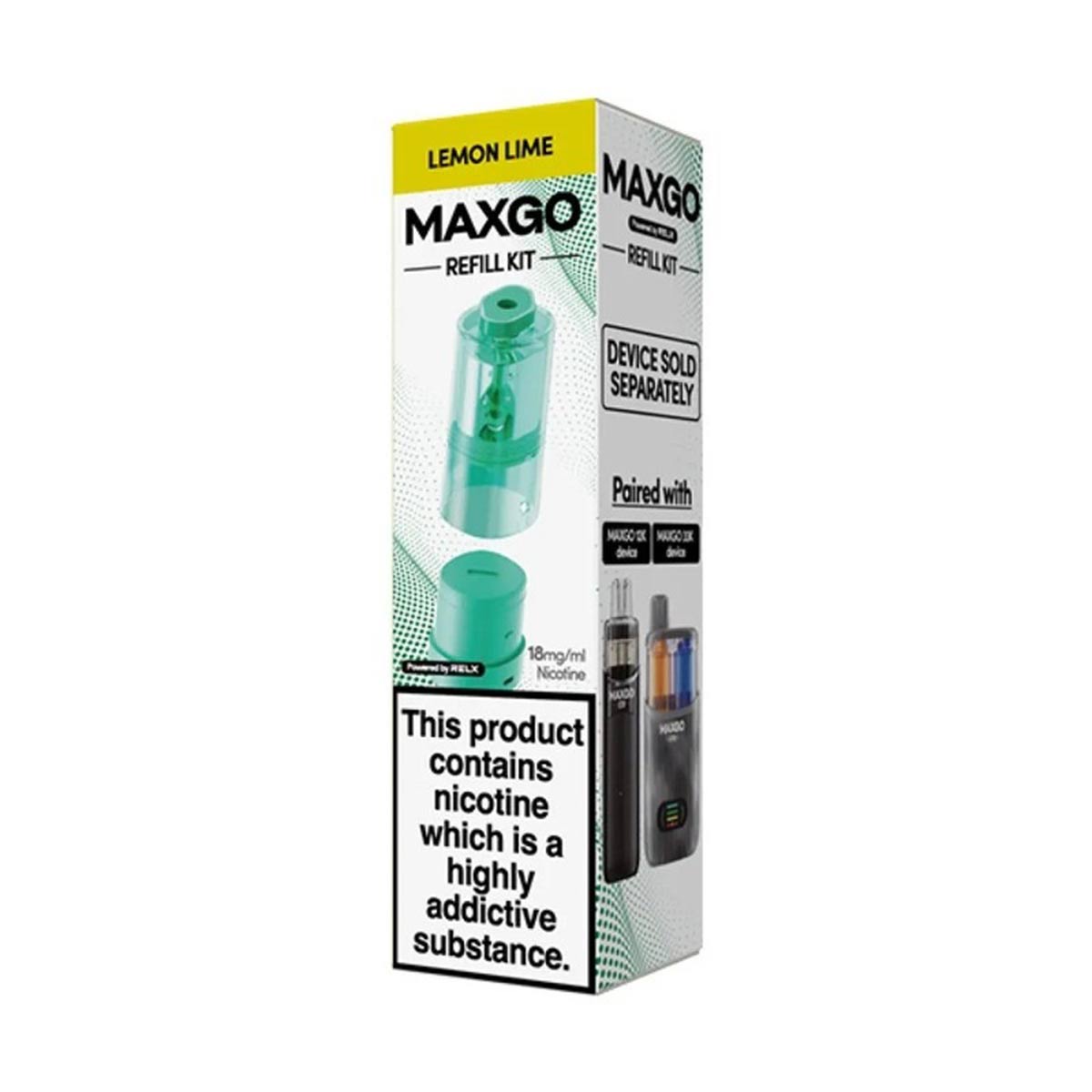 Relx MaxGo Combo Prefilled Pods + Refill Container