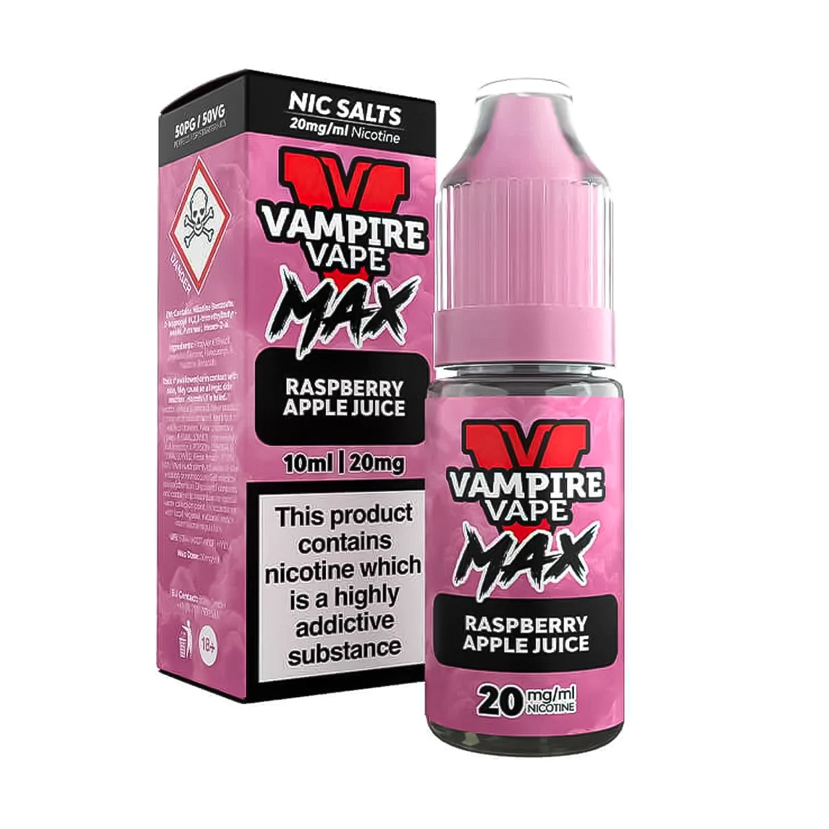 Raspberry Apple Juice Vampire Vape MAX Nic Salt E-Liquid