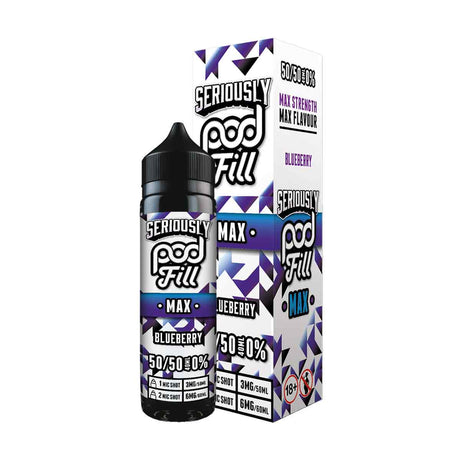 Blueberry 50/50 Seriously Pod Fill Max shortfill e liquid