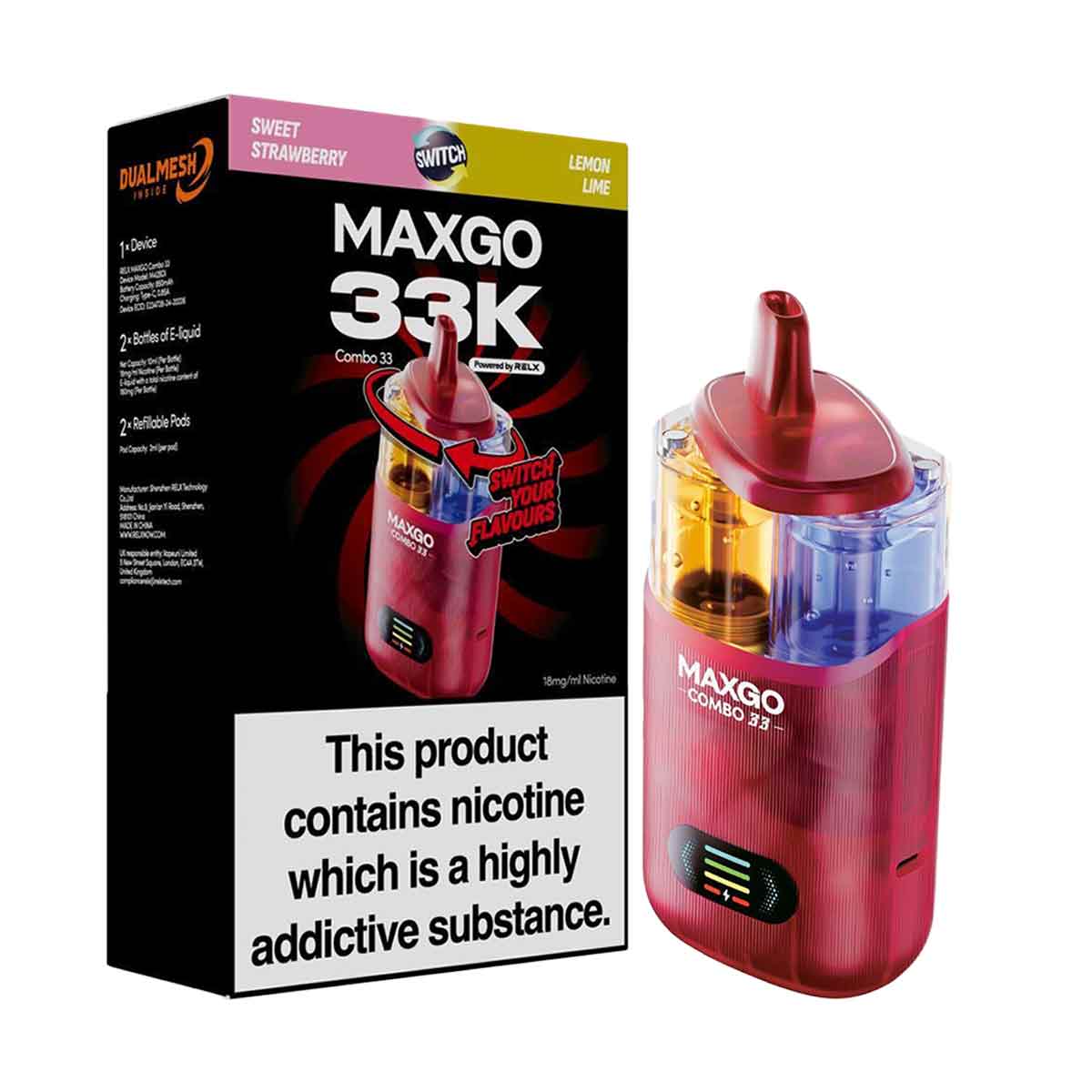 RELX MaxGo Combo 33k Prefilled Vape Kit