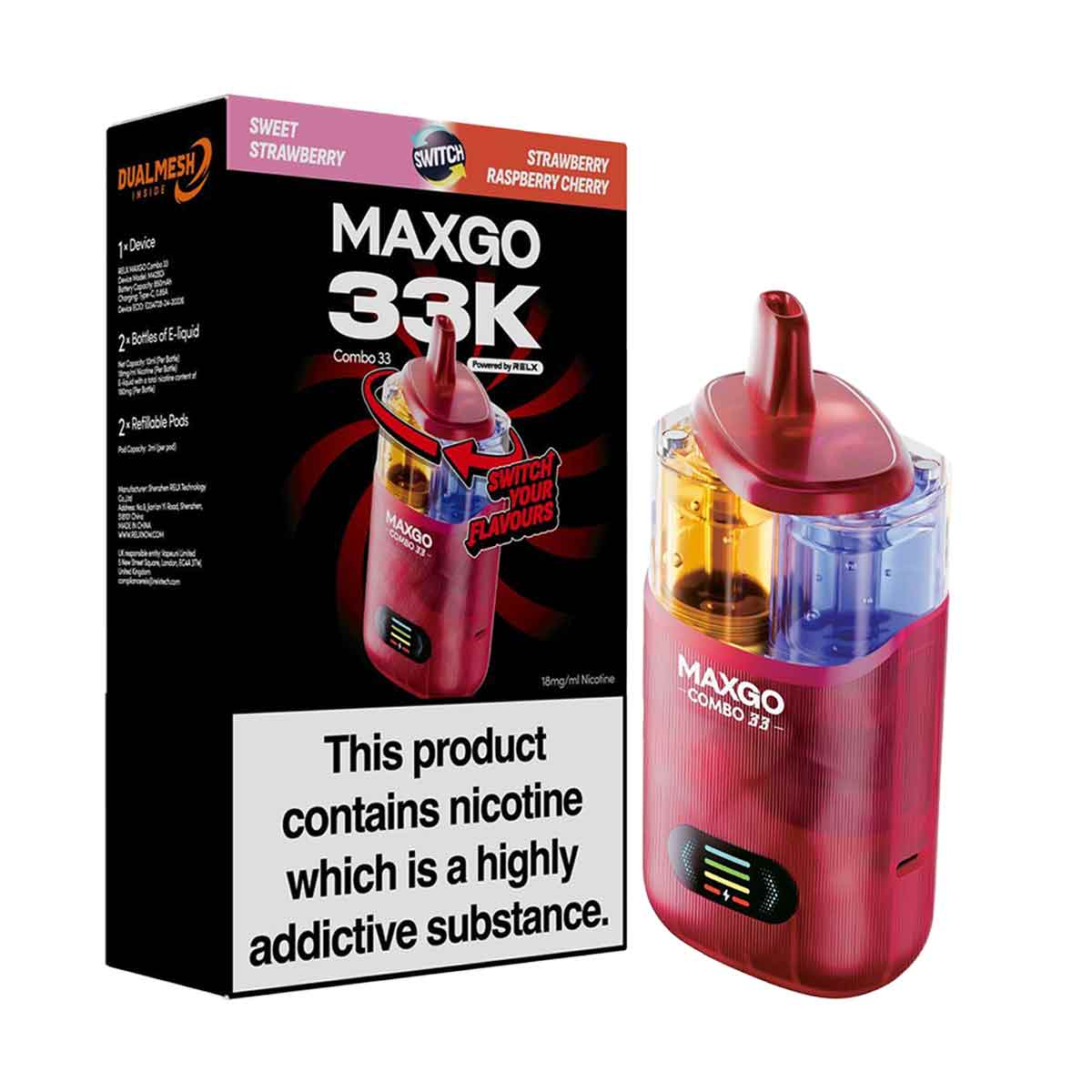 RELX MaxGo Combo 33k Prefilled Vape Kit