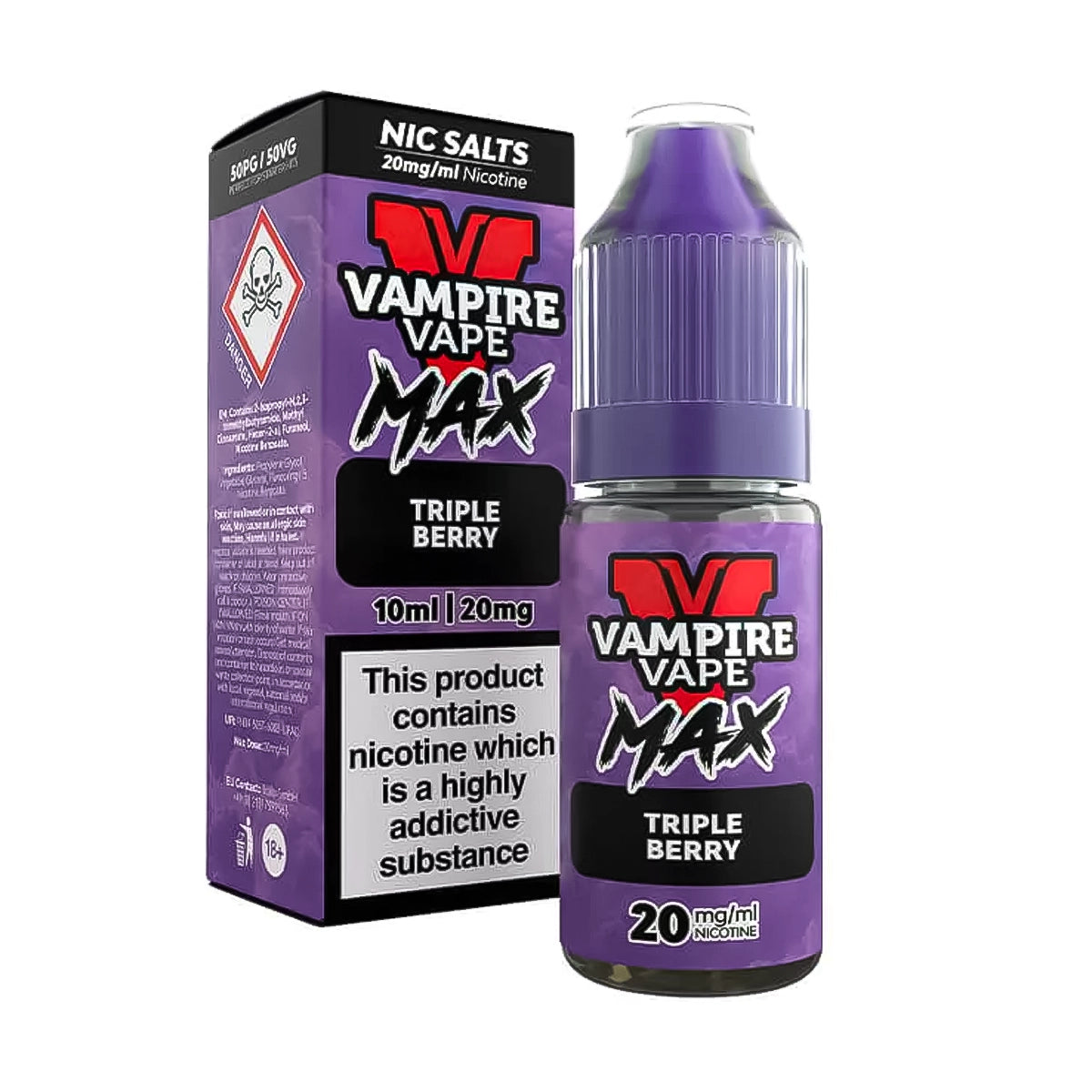 Triple Berry Vampire Vape MAX Nic Salt E-Liquid