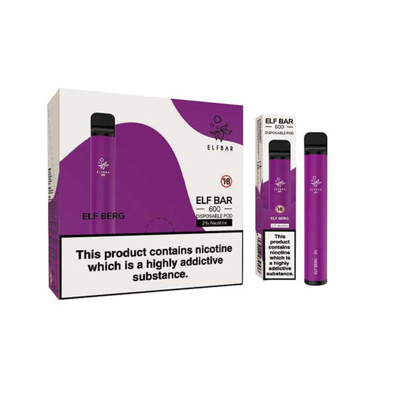 Elf Berg elf bar 600 disposable vape 10Pack