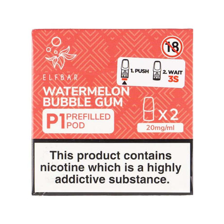 Watermelon Bubblegum elf bar Mate 500 pre filled pods P1