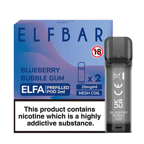 Blueberry Bubble Gum elf bar elfa pre filled vape pods