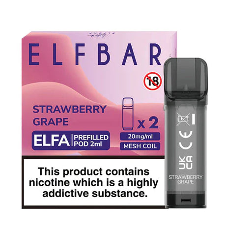 Strawberry Grape elf bar elfa pre filled vape pods