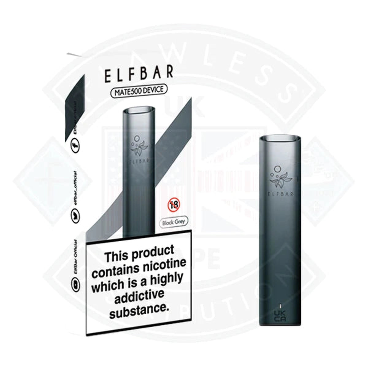 Black elf bar Mate 500 pod vape kit