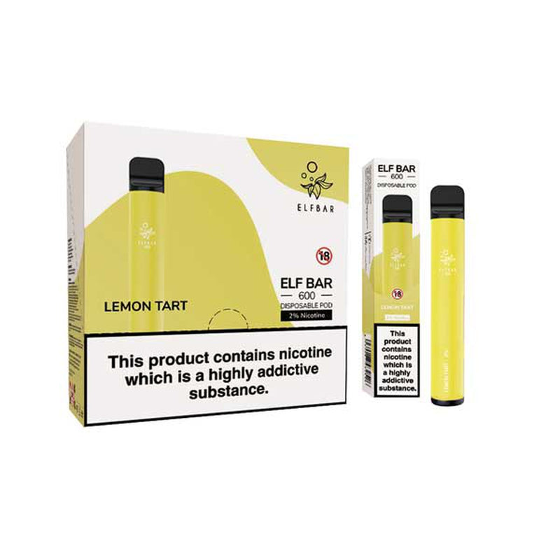 Lemon Tart elf bar 600 disposable vape 10Pack