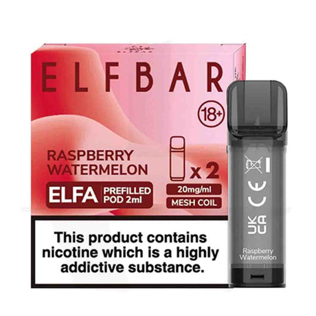 Raspberry Watermelon elf bar elfa pre filled pods