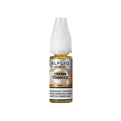 Cream Tobacco elfliq elf bar nic salts 20mg