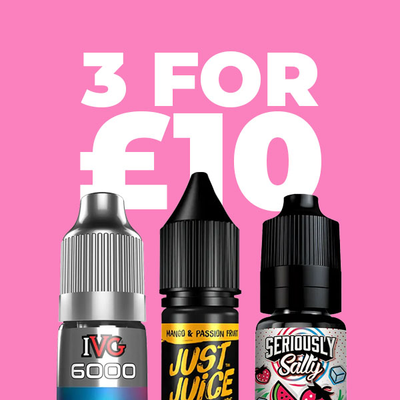 Mix & Match 3 For £10 Nicotine Salts