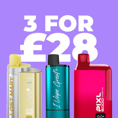 Mix & Match 3 For £27 Big Puff Disposables