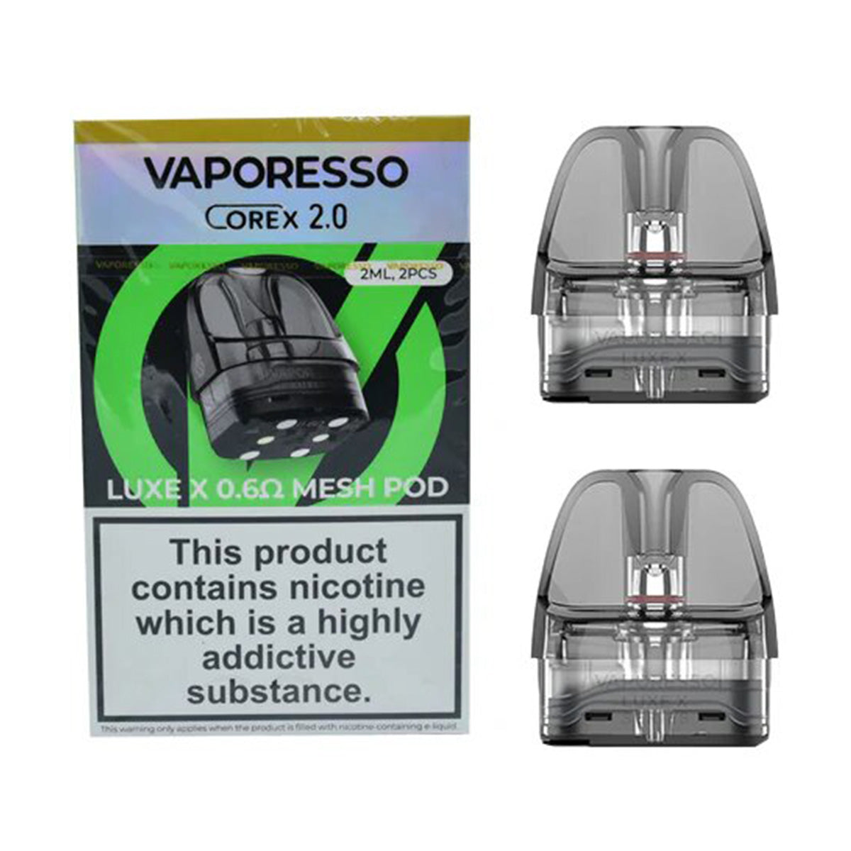 Vaporesso Luxe X Corex 2.0 2ml Replacement Pods - Pack of 2 | Grey Haze UK Vaporesso Luxe X Corex 2.0 2ml Replacement Pods - Pack of 2 | Grey Haze UK