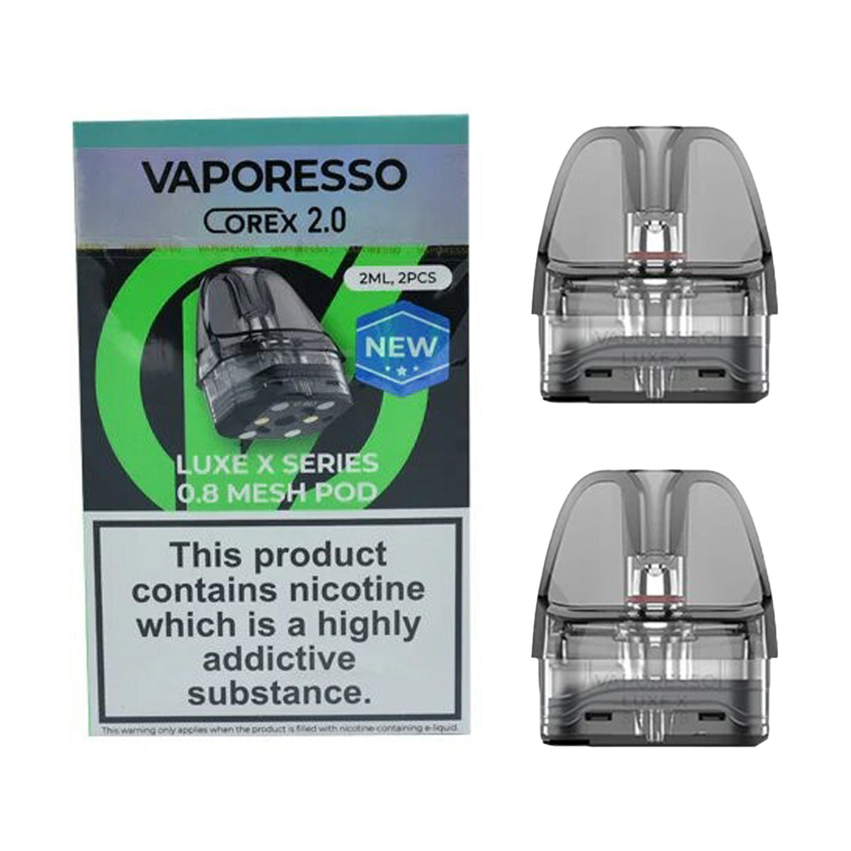 Vaporesso Luxe X Corex 2.0 2ml Replacement Pods - Pack of 2 | Grey Haze UK Vaporesso Luxe X Corex 2.0 2ml Replacement Pods - Pack of 2 | Grey Haze UK