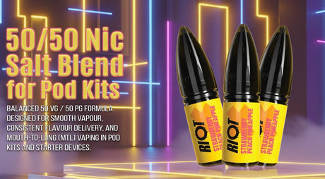 Strawberry, Peach & Pineapple RIOT SQUAD Riot X Nic Salt E-Liquid
