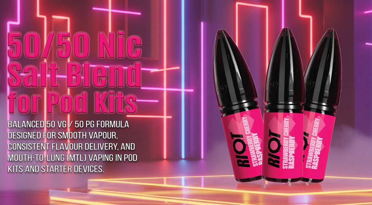 Strawberry Cherry & Raspberry RIOT SQUAD Riot X Nic Salt E-Liquid