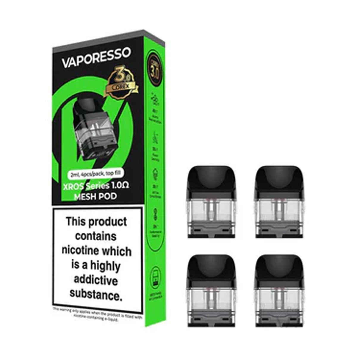 Vaporesso Xros Pods (4 Pack) Replacement Pods UK | Grey Haze UK Vaporesso Xros Pods (4 Pack) Replacement Pods UK | Grey Haze UK
