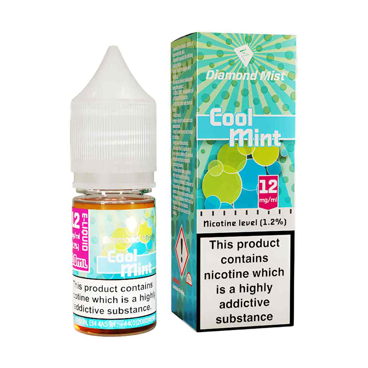 Cool Mint Diamond Mist 50/50 Nic Salt E-Liquid