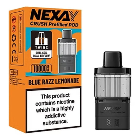 Blue Razz Lemonade Nexay Crush 10K Prefilled Pods