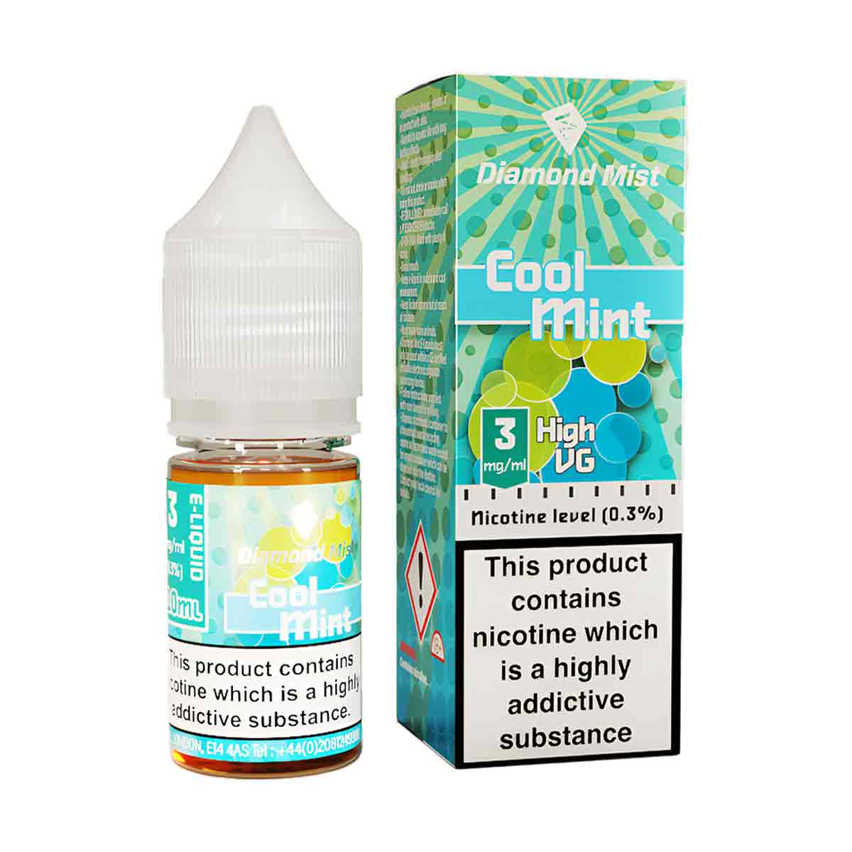 Cool Mint Diamond Mist 50/50 Nic Salt E-Liquid