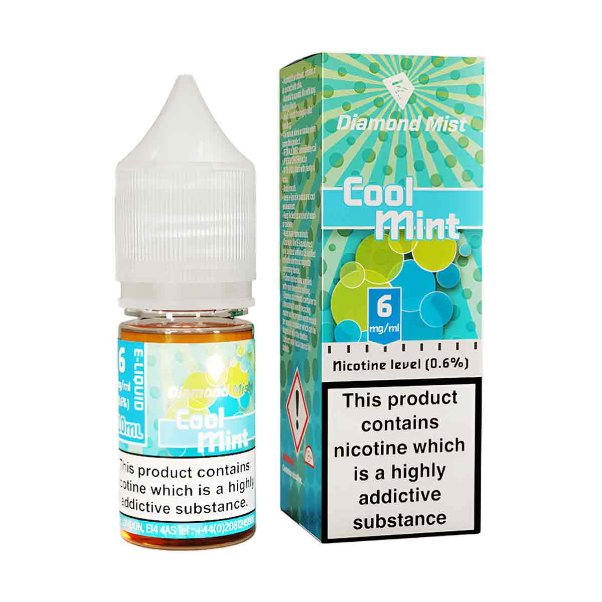 Cool Mint Diamond Mist 50/50 Nic Salt E-Liquid