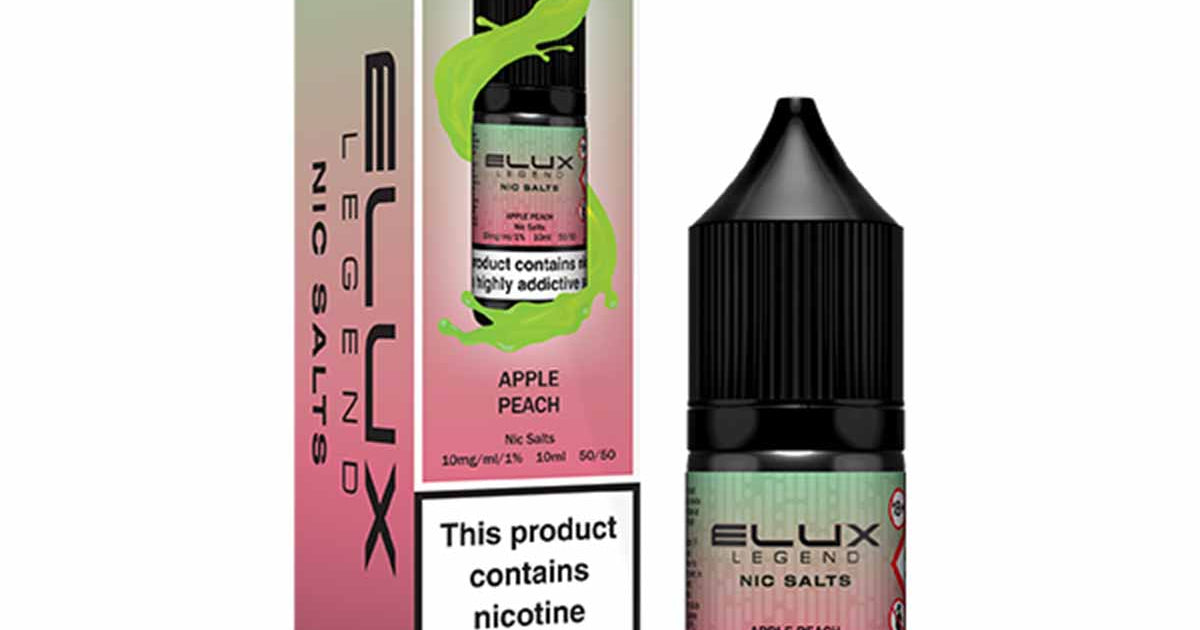 Apple Peach Nic Salt E-liquid by Elux Legend | Grey Haze UK