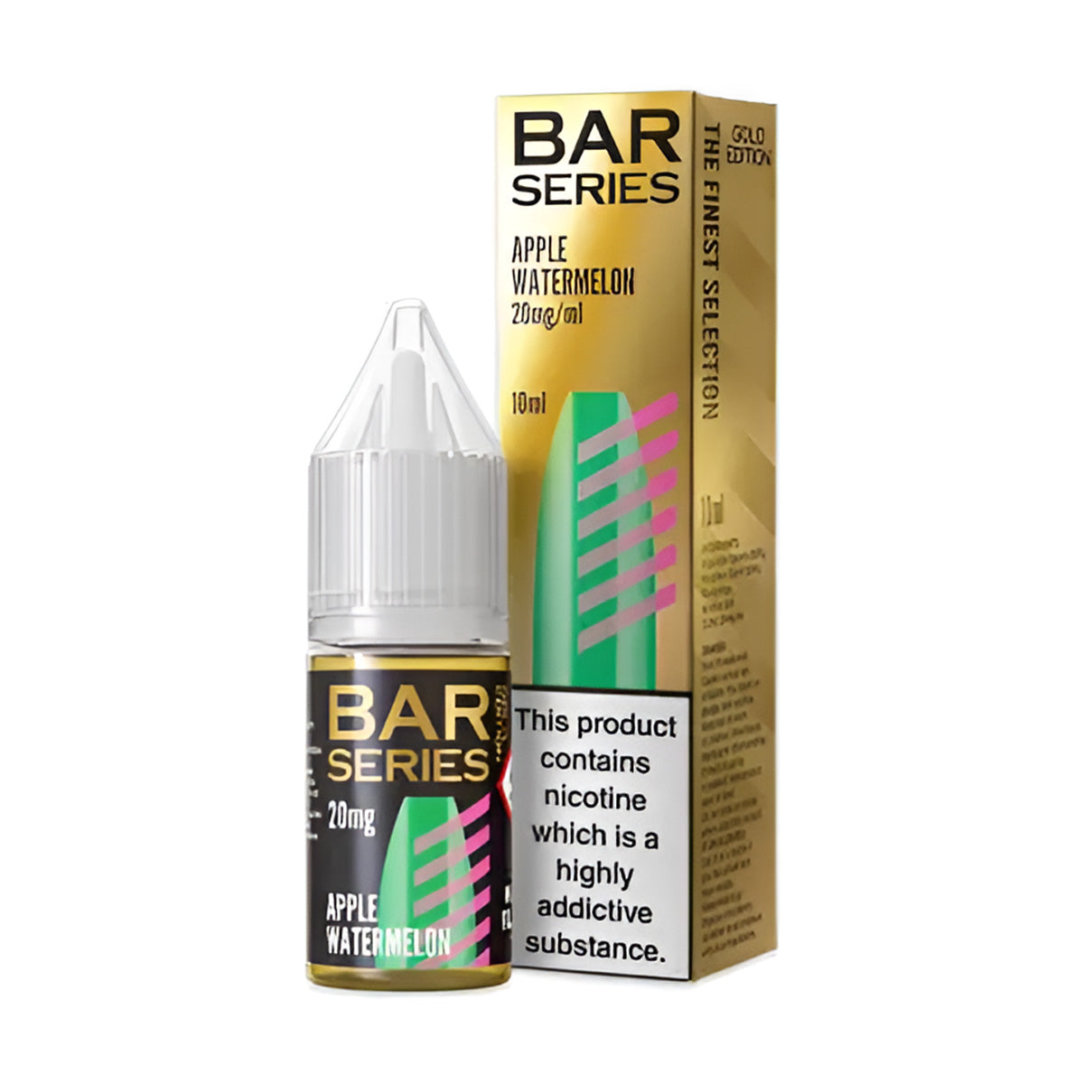 Apple Watermelon Nic Salt E-liquid By Bar Series Gold Edition