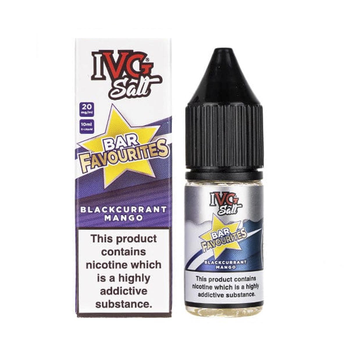 Blackcurrant Mango ivg bar Favourites nic salts 10ml/20mg