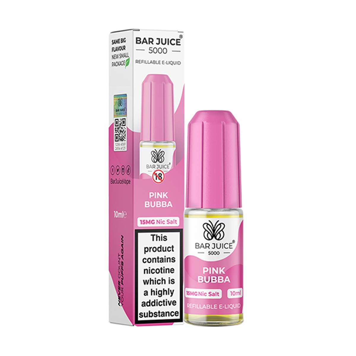 Pink Bubba Nic Salt E-Liquid by Bar Juice 5000 | Grey Haze UK