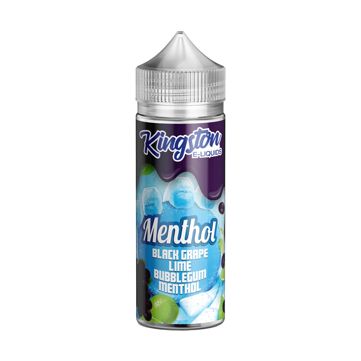 Black Grape, Lime Bubblegum Mentol Kingston Menthol Shortfill E-liquids 100ml