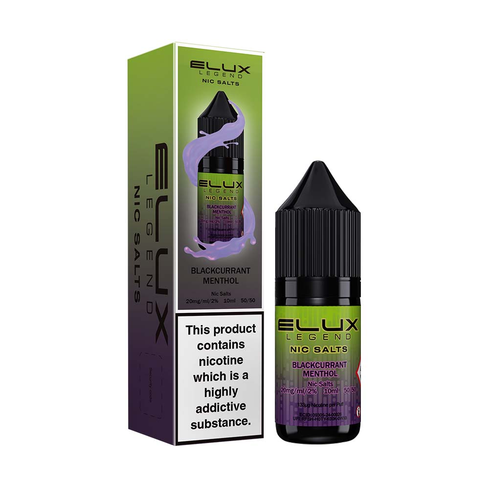 Blackcurrant Menthol Nic Salt E-liquid by Elux Legend