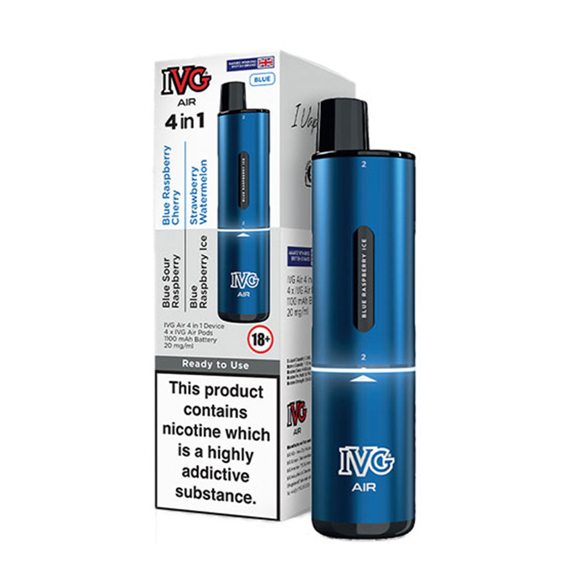 IVG Air 4 in 1 Prefilled Pod Vape Kit | Grey Haze UK IVG Air 4 in 1 Prefilled Pod Vape Kit | Grey Haze UK