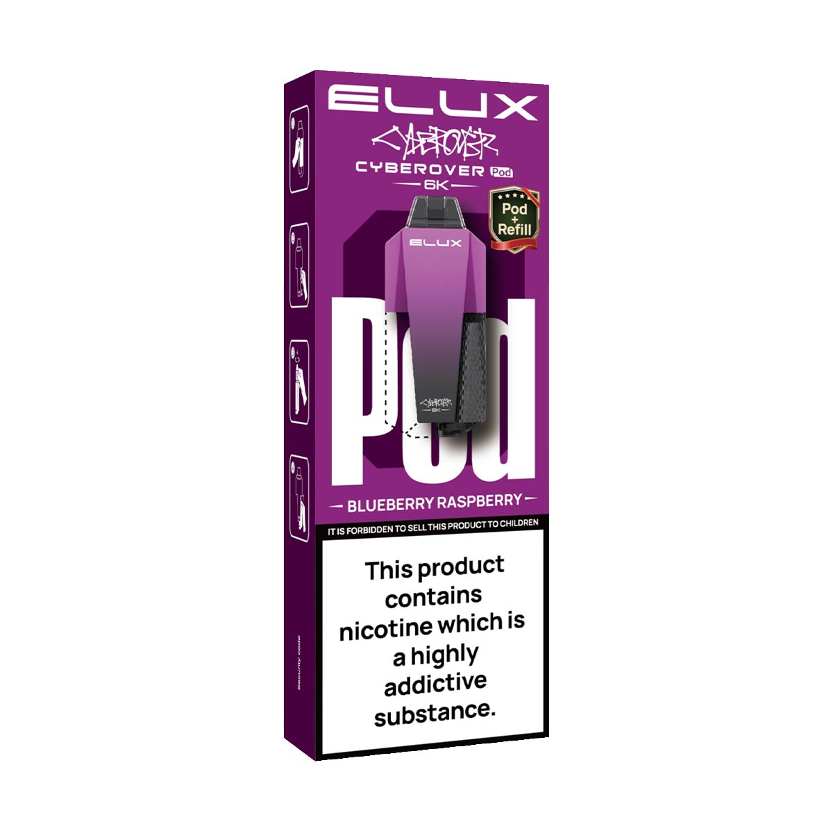 Elux Cyberover 6K Refill Pods | 3 For 19 - 6000 Puffs | Grey Haze UK Elux Cyberover 6K Refill Pods | 3 For 19 - 6000 Puffs | Grey Haze UK