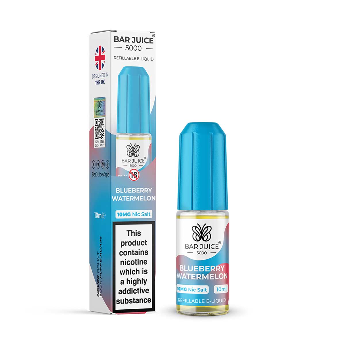 Blueberry Watermelon Bar Juice 5000 Nic Salt E-liquid