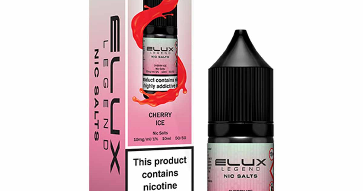 Cherry Ice Nic Salt E-liquid by Elux Legend | Grey Haze UK