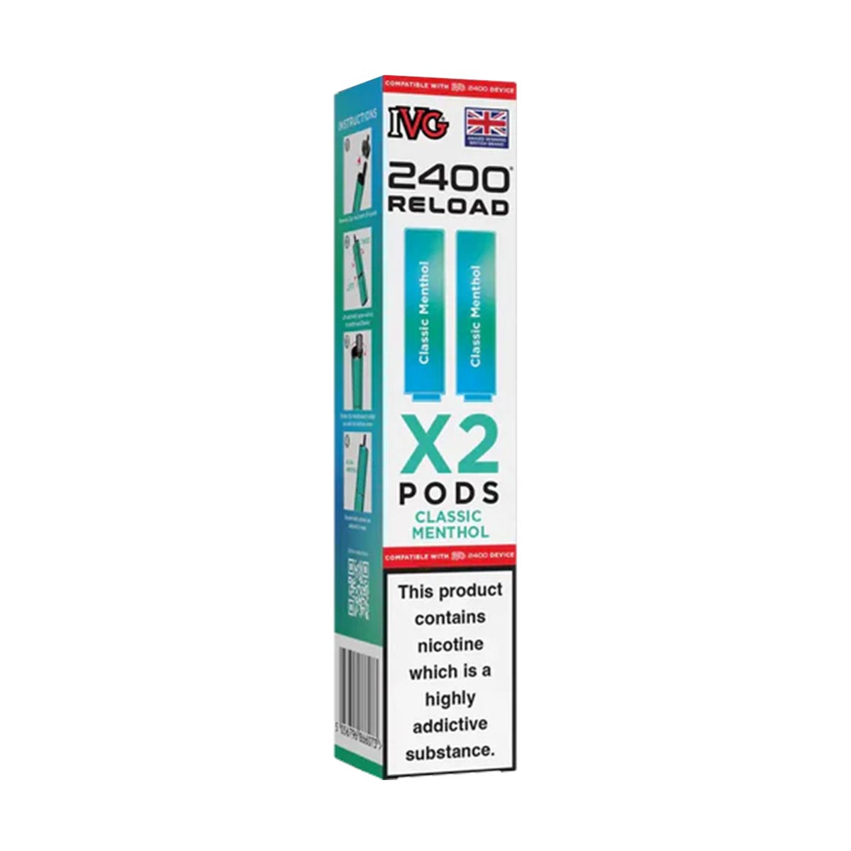 IVG 2400 Reload Pods | Single Flavour 2 Pack (2 Pods) | Grey Haze UK IVG 2400 Reload Pods | Single Flavour 2 Pack (2 Pods) | Grey Haze UK