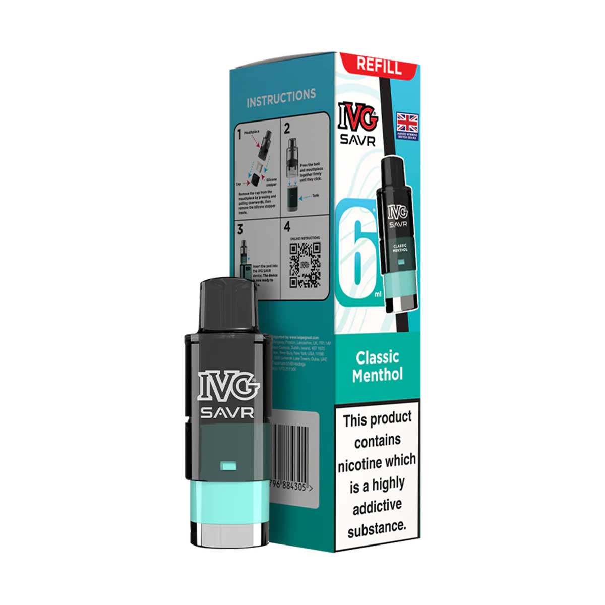 IVG SAVR Prefilled Pod + Refill Container