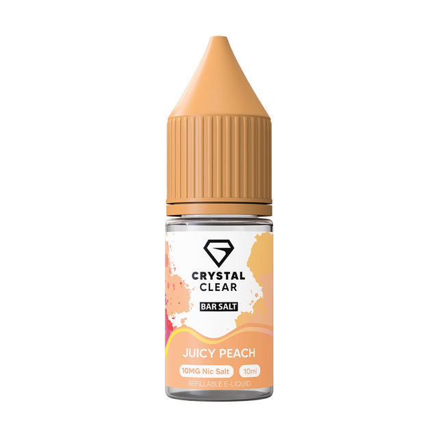 Juicy Peach Crysral Clear Bar Salt nic salts 10ml/10mg