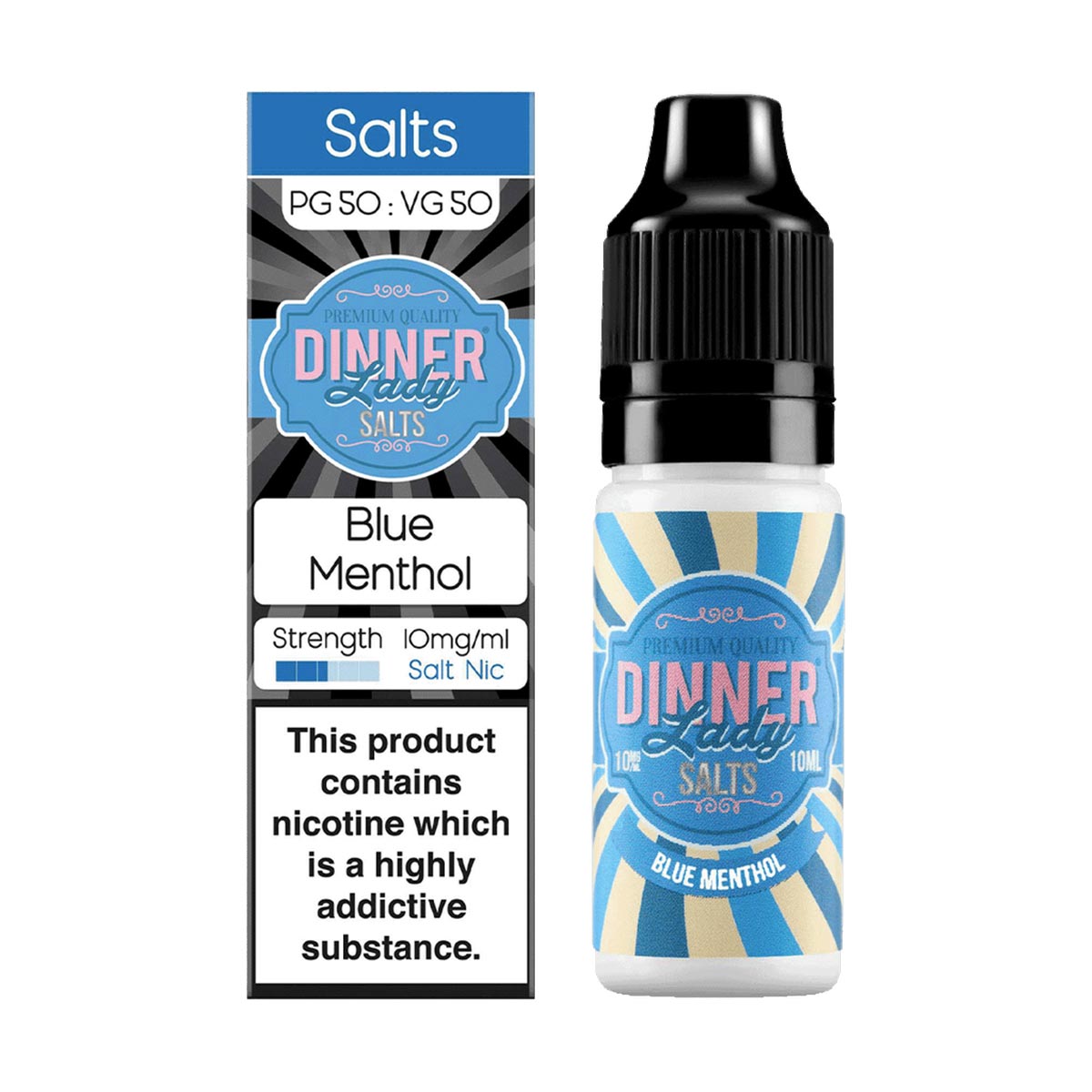 Blue Menthol Nic Salt E-Liquid by Dinner Lady