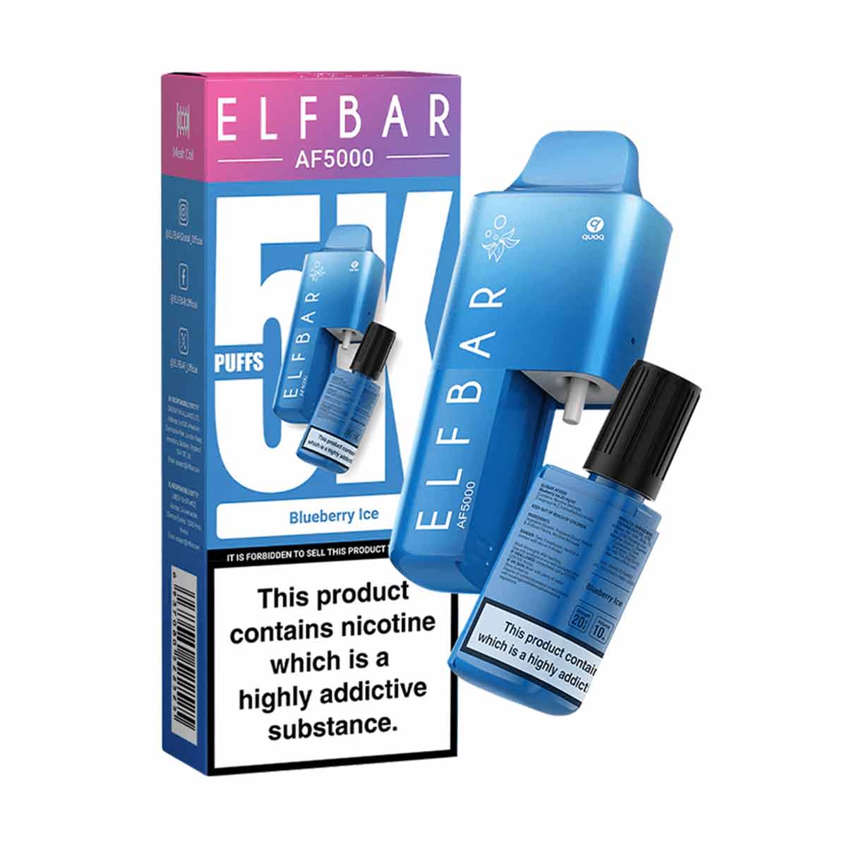 Blueberry Ice elf bar AF5000 disposable vape