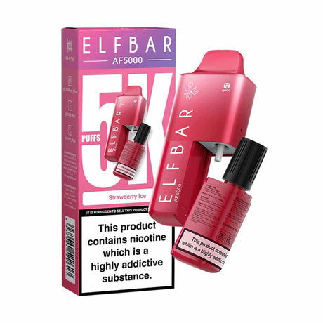 Strawberry Ice elf bar AF5000 disposable vape