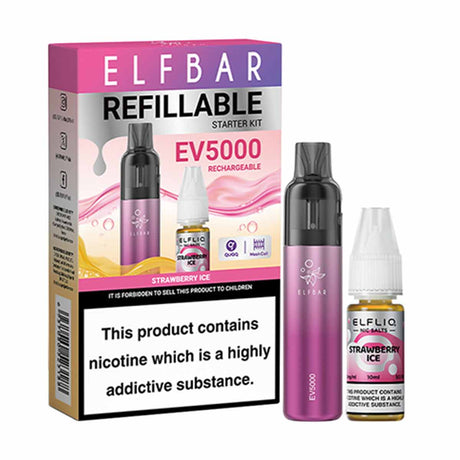 Strawberry Ice elf bar Ev5000 pod kit