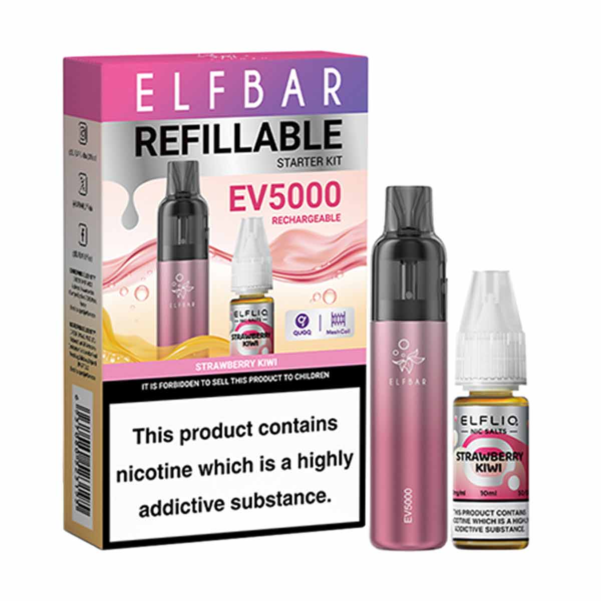 Strawberry Kiwi elf bar Ev5000 pod kit