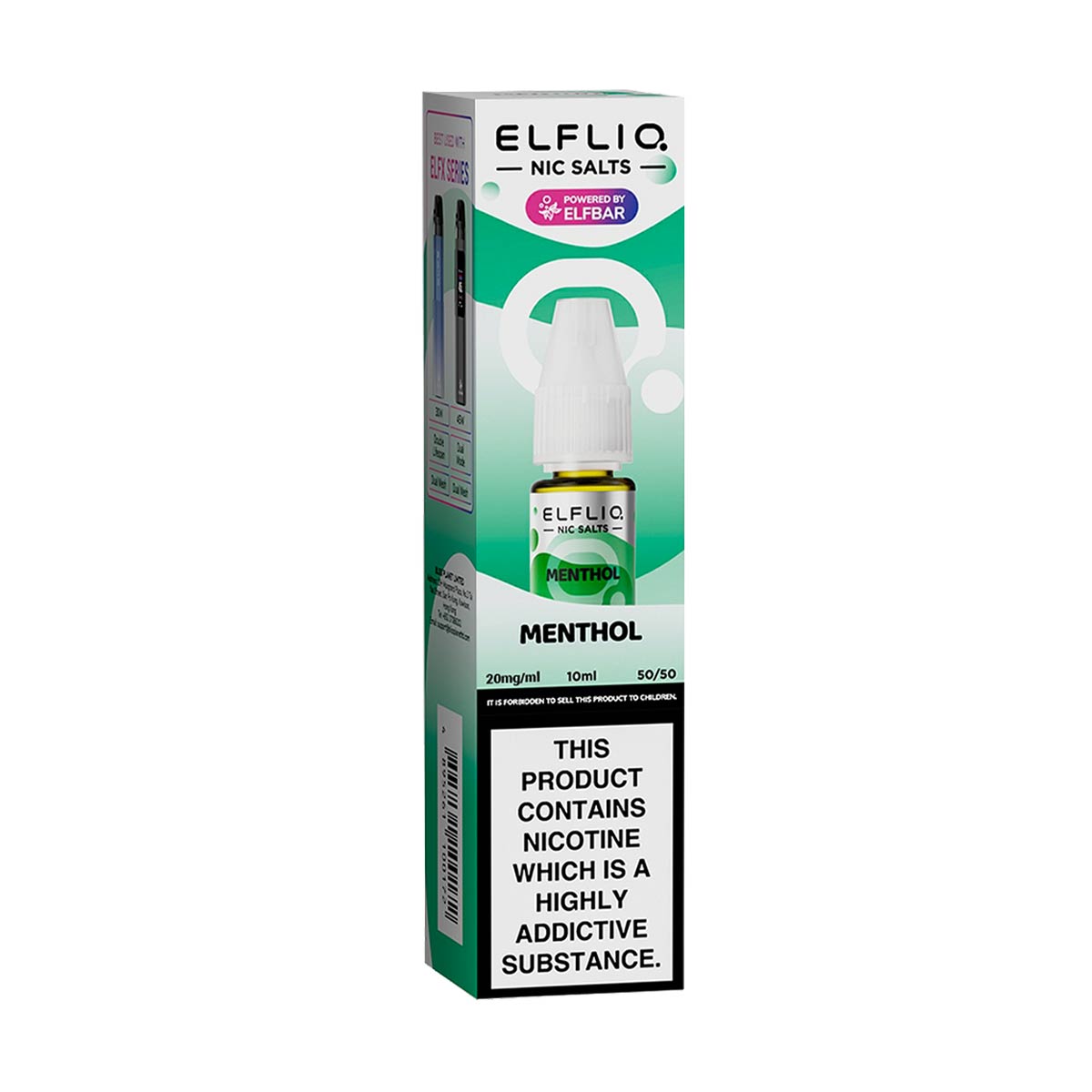 Menthol elf bar ElfLiq e-liquid nic salts 20mg