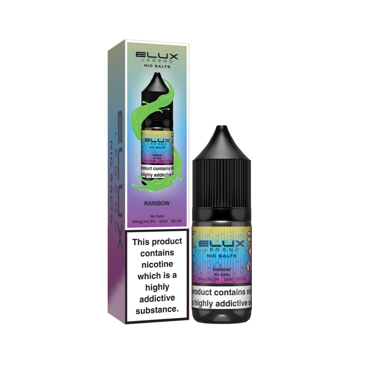 Rainbow elux legend nic salts 10ml/20mg