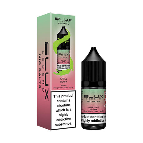 Apple Peach elux legend nic salts 10ml/20mg