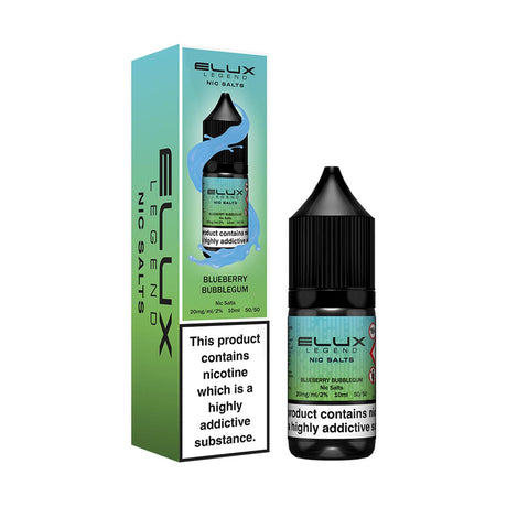 Blueberry Bubblegum elux legend nic salts 10ml/20mg