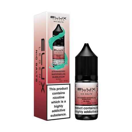 Strawberry Watermelon Bubblegum elux legend nic salt 10ml/10mg